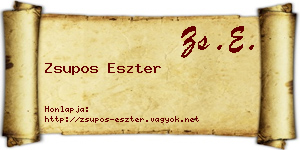 Zsupos Eszter névjegykártya