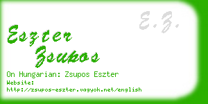 eszter zsupos business card